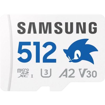 Samsung PRO Plus microSD Geheugenkaart - Wit - 512 GB - Sonic the Hedgehog