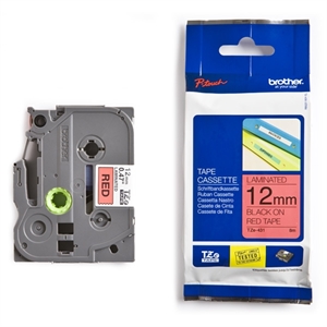 Brother Labeltape TZe-431 - Zwart / Rood