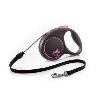 Flexi Black Design Rollijn Koord - Donkerroze - M - 5 meter