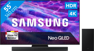 Samsung Neo QLED 4K QN82F (2025) - 55" + Samsung HW-B66CF Zwart