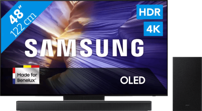 Samsung OLED S90F (2025) - 48" + Samsung HW-B66CF Zwart