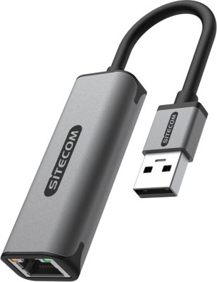 Sitecom USB-A naar Ethernet Adapter - Grijs - 1 Gbit