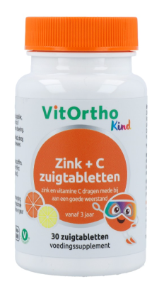 VitOrtho Kind Zink + C - 30 zuigtabletten