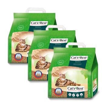 Cat's Best Sensitive klontvormende kattenbakvulling - 8 L - 3 stuks