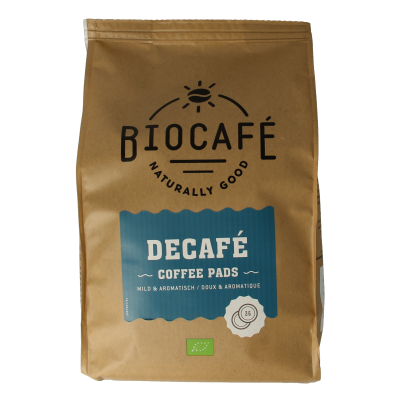 Biocafé Decafé Koffiepads - 36 stuks