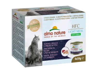 Almo Nature HFC Natural Kattennat - Tonijn Ham Kip - 50 g - 4 stuks