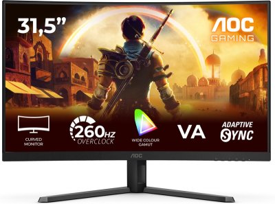 AOC AGON Gaming Monitor C32G42ZE - Zwart - 31,5" - Full HD Curved