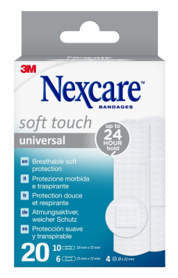 3M Nexcare Soft Touch Universal Pleisters - Assorti - 20 stuks