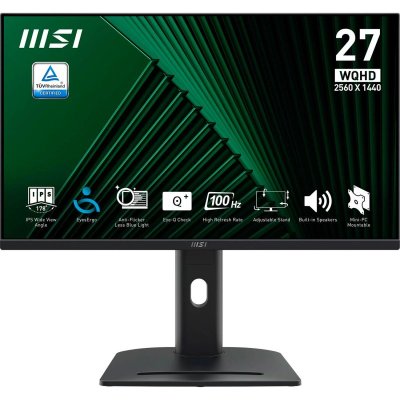 MSI Pro Computermonitor MP275QPDG - Zwat - 27"