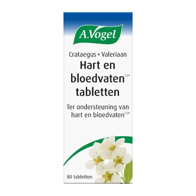 A.Vogel Crataegus + Valeriaan Hart en Bloedvaten Tabletten - 80 tabletten