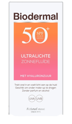 Biodermal Ultralichte Zonnefluide gezicht - SPF50+ - 40 ml