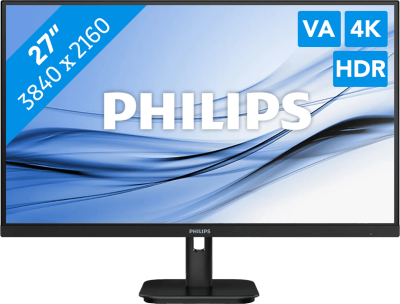 Philips 1000 Series Monitor 27E1N1800A/00 - Zwart - 27" - 4K UHD