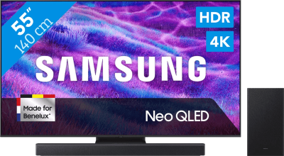 Samsung Neo QLED 4K QN82F (2025) - 55" + Samsung HW-B450F Zwart