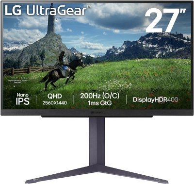 LG UltraGear IPS Gaming Monitor 27GS85Q-B - Zwart - 27"