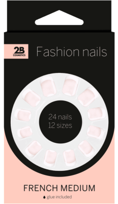 2B Fashion Nails French Medium - 24 stuks