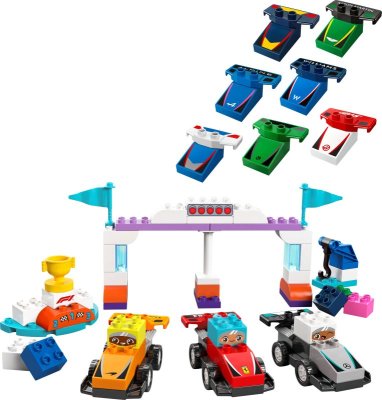 LEGO Duplo F1 team racewagens en coureurs 10445
