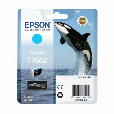Epson UltraChrome Inktcartridge T7602 - Cyaan