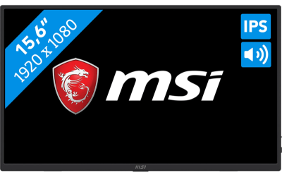 MSI Monitor PRO MP165 E6 - Zwart - 15,6" - Draagbaar
