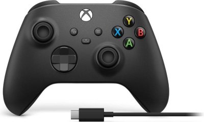 Microsoft Xbox Wireless Controller - Zwart - USB-kabel
