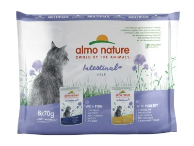 Almo Nature Cats MultiPack Digestive - Vis & Gevogelte - 70 g - 6 stuks