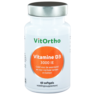 VitOrtho Vitamine D3 3000 IE - 60 softgels