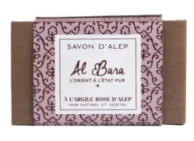Al Bara Aleppo Zeep Pure Olijfolie & Roze Klei - 150 g
