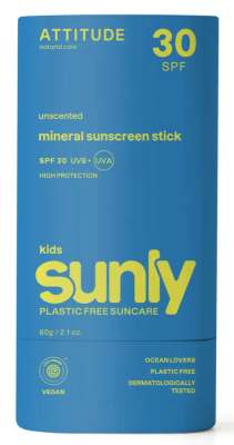 Attitude Kids Sunly Sunscreen Stick - SPF30 - 60 g