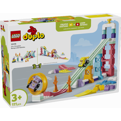 LEGO DUPLO Town 3-in-1 creatieve hellingen met voertuigen 10478