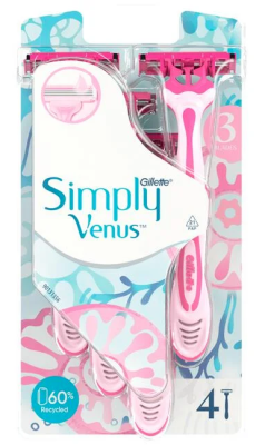Gillette Venus Simply 3 wegwerpmesjes - 4 stuks