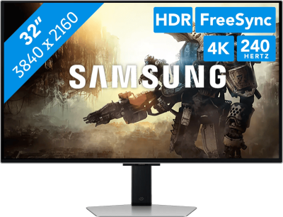 Samsung Odyssey OLED G8 Monitor LS32DG802SUXEN - Zilver - 32" - 4K, 240 Hz