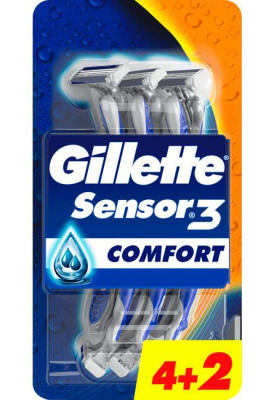 Gillette Sensor 3 Comfort Wegwerpmesjes - 6 stuks