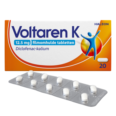 Voltaren K pijnstiller Filmomhulde Tabletten Diclofenac-Kalium - 12,5 mg - 20 tabletten