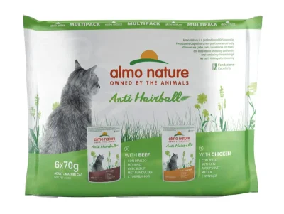 Almo Nature Cats MultiPack Anti-Hairball - Rund & Kip - 70 g - 6 stuks
