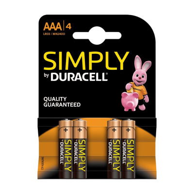 Duracell Plus Batterij LR03 - Zwart - AAA - 4 stuks