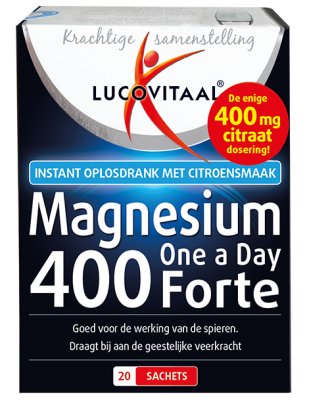Lucovitaal Magnesium Poeder Forte 400mg Sachets - 20 stuks