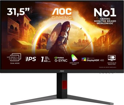 AOC Gaming Monitor U32G4U - Zwart - 31,5" - 4K UHD Dual Mode