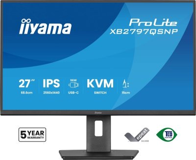iiyama ProLite Monitor XB2797QSNP-B1 - Zwart - 27" - Quad HD