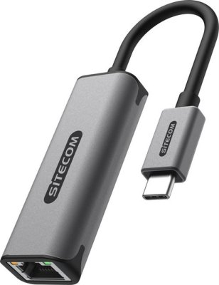 Sitecom USB-C naar Ethernet Adapter - Grijs - 1 Gbit