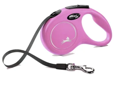 Flexi New Classic Rollijn Lint - Roze - S - 5 meter