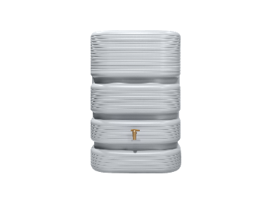 4rain Quadro Wandtank incl. Aqua-Quick - Betongrijs - 500 L