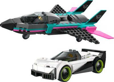 LEGO City Straalvliegtuig vs. sportauto 60489