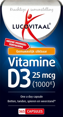 Lucovitaal Vitamine D3 25mcg Capsules - 365 capsules