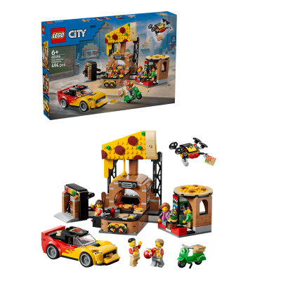 LEGO City Pizzacentrale met voertuigen 60496