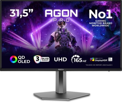 AOC AGON Pro Gaming Monitor AG326UD - Grijs - 32" - 4K QD-OLED