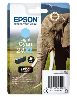 Epson Inktcartridge 24XL - Licht Cyaan - XL