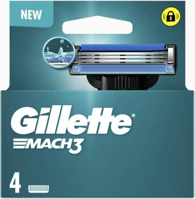 Gillette Mach 3 Scheermesjes - 4 stuks