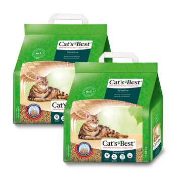 Cat's Best Sensitive klontvormende kattenbakvulling - 8 L - 2 stuks