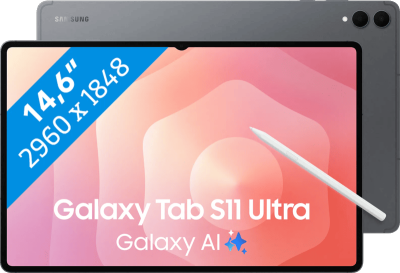 Samsung Galaxy Tab S11 Ultra - Grijs - 14,6" - 1 TB - Wifi