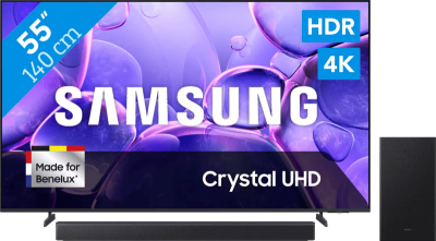 Samsung Crystal UHD 4K U8070F (2025) - 55" + Samsung HW-B450F (2025)