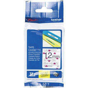 Brother Labeltape TZe-MPPH31 - Zwart / Roze